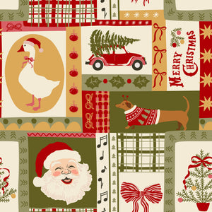 Merry Postmark Fabric Collection - Parlor Patchwork