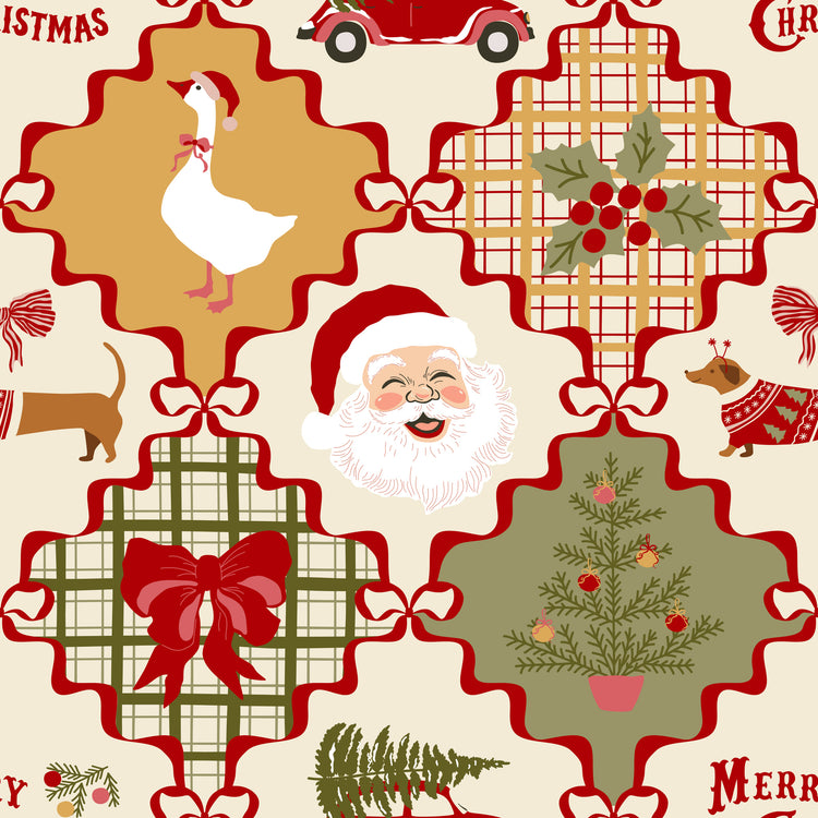 Merry Postmark Fabric Collection - Frosted Windows