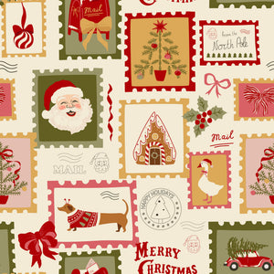 Merry Postmark Fabric Collection - North Pole Post