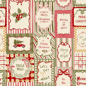 Merry Postmark Fabric Collection - Gift Tags