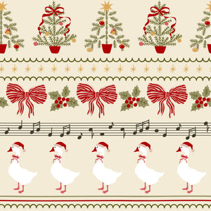 Merry Postmark Fabric Collection - Goose Parade