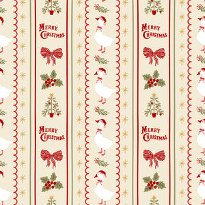 Merry Postmark Fabric Collection - Holiday Stripe