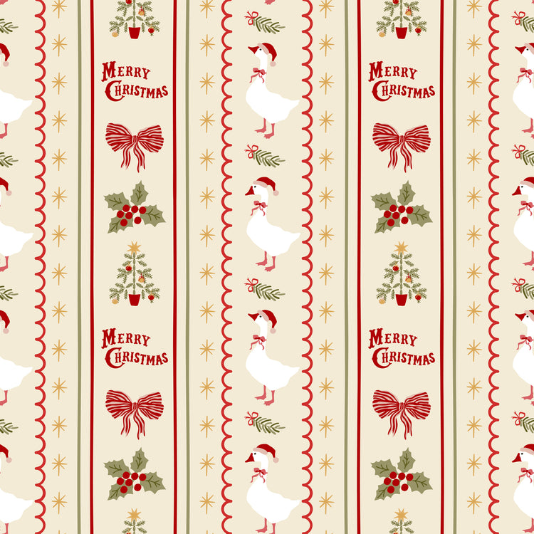 Merry Postmark Fabric Collection - Holiday Stripe