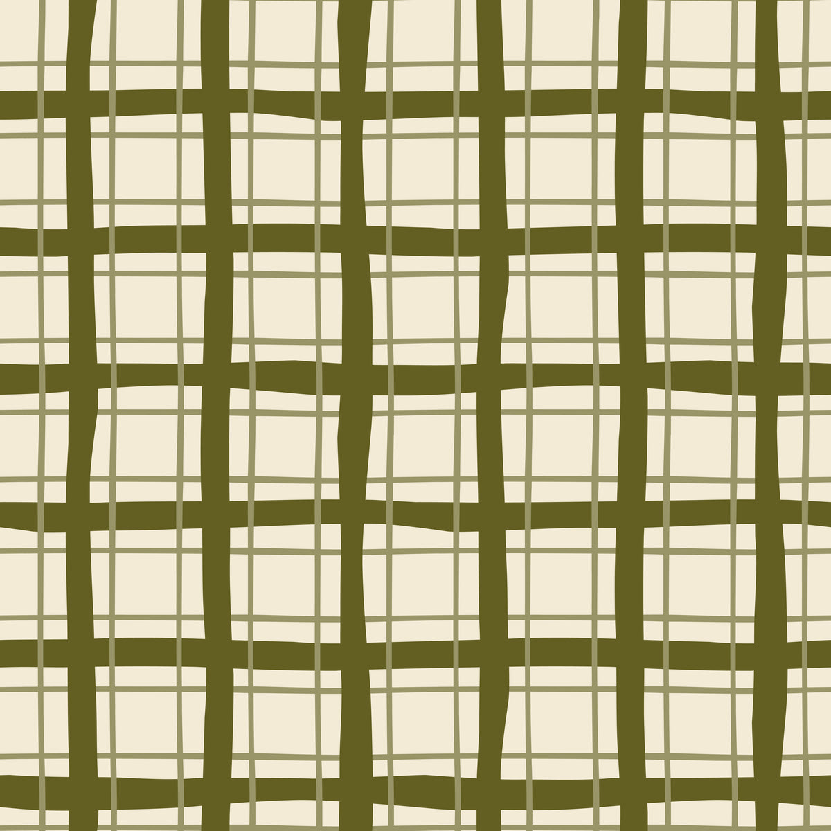 Merry Postmark Fabric Collection - Mistletoe Plaid