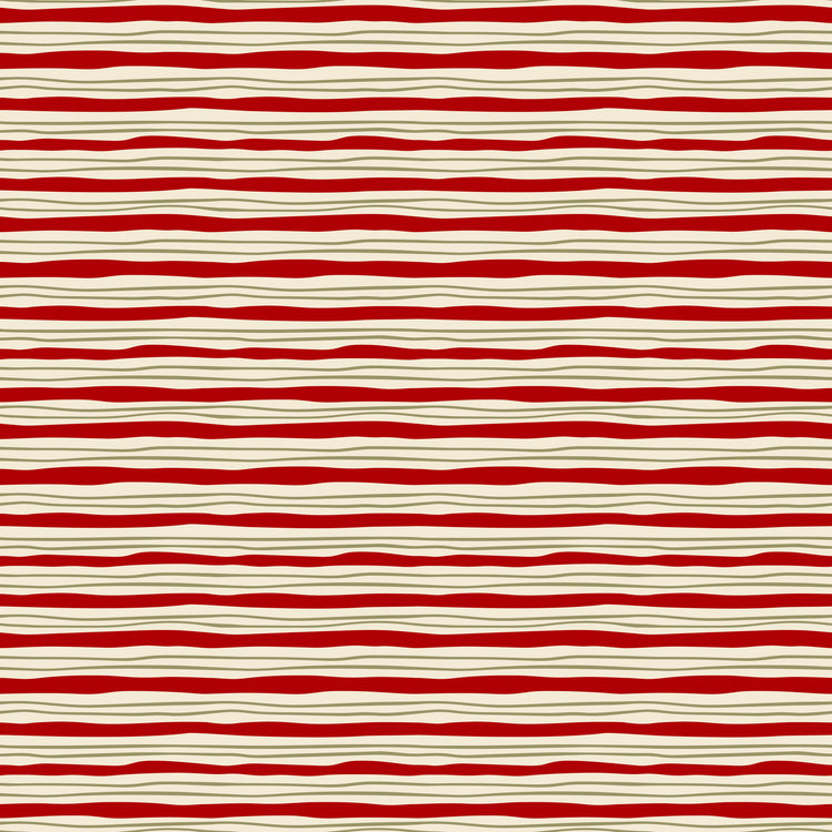 Merry Postmark Fabric Collection - Peppermint Waves