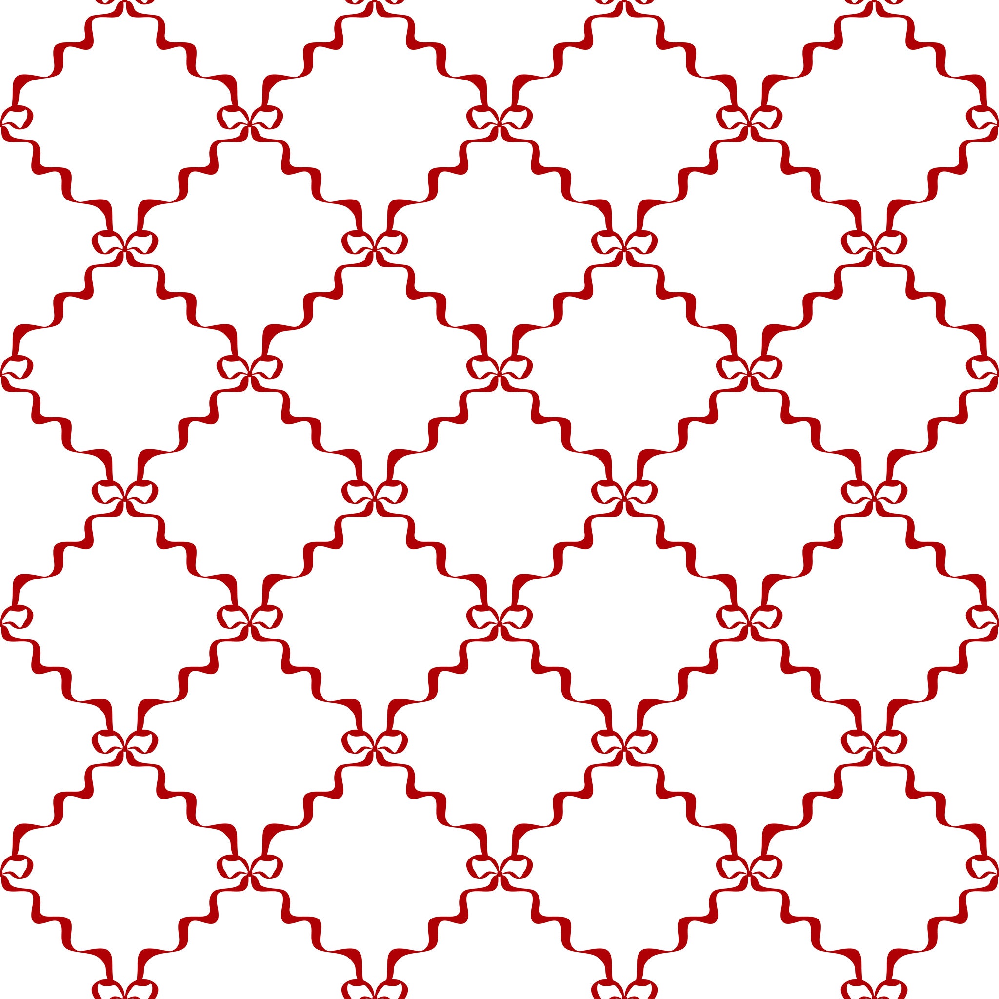 Merry Postmark Fabric Collection - Bow Lattice