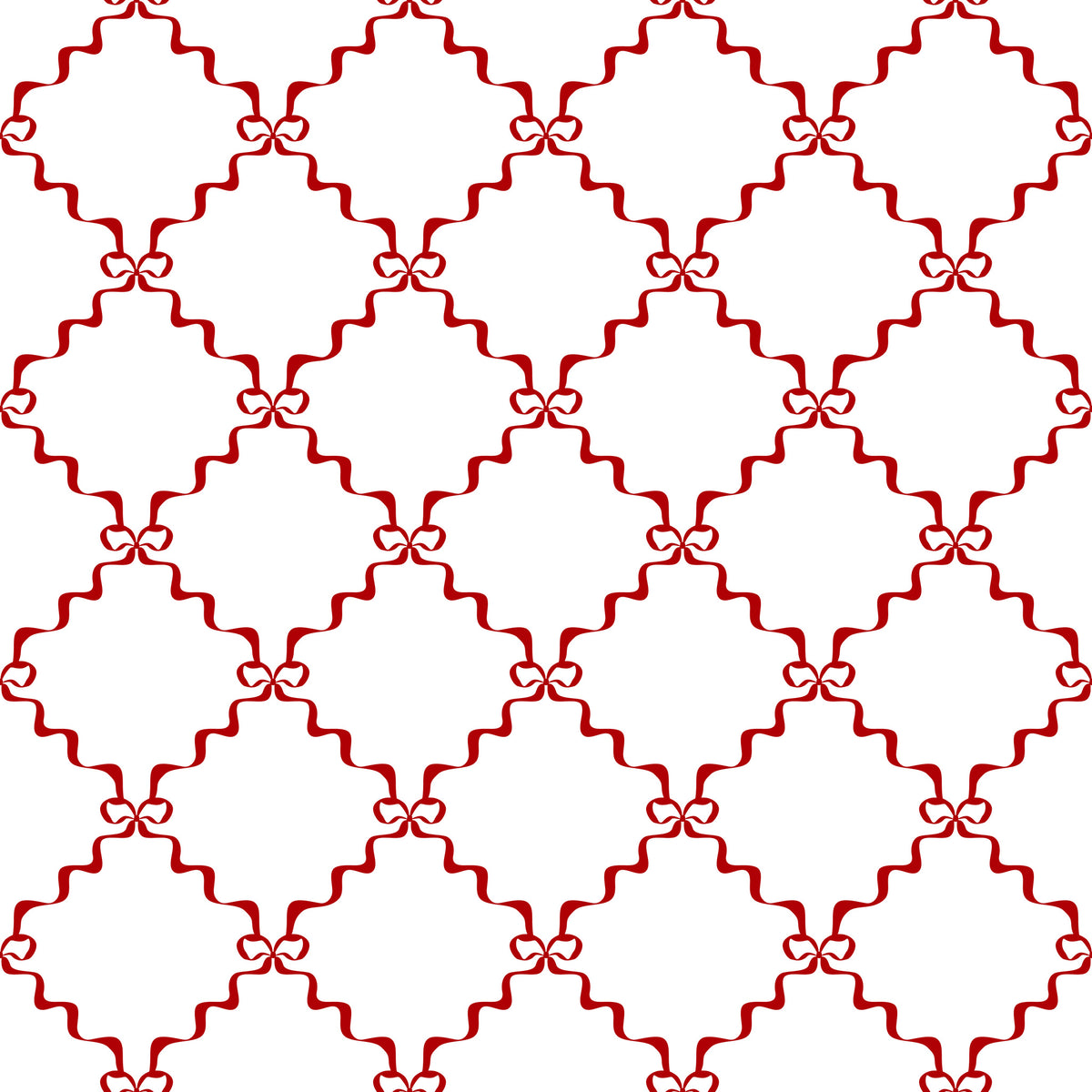 Merry Postmark Fabric Collection - Bow Lattice