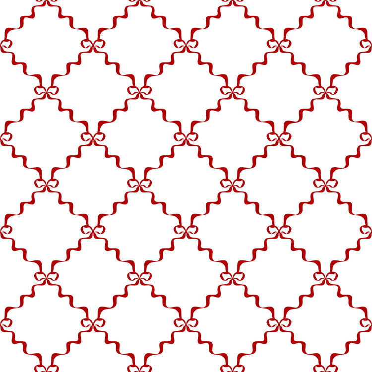 Merry Postmark Fabric Collection - Bow Lattice