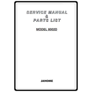 Service Manual, Janome 8002D image # 5401