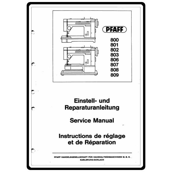 Service Manual, Pfaff 802 image # 5408