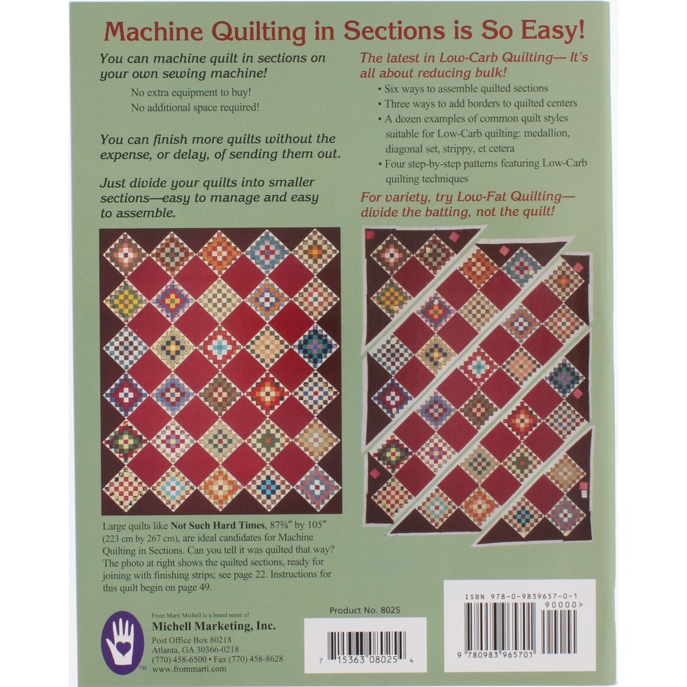Machine Quilting in Sections Book - Marti Michell image # 60091
