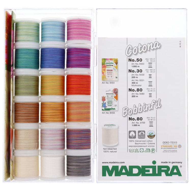 Madeira Cotona 18 Spool Thread Pack - Variegated image # 92810