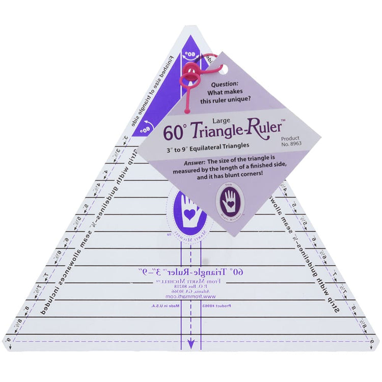 3-9" Triangle Ruler, 60 Degree image # 112532