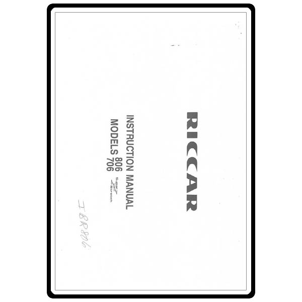 Service Manual, Pfaff 806 image # 5414