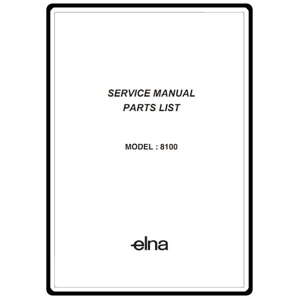 Service Manual, Elna 8100 image # 3893