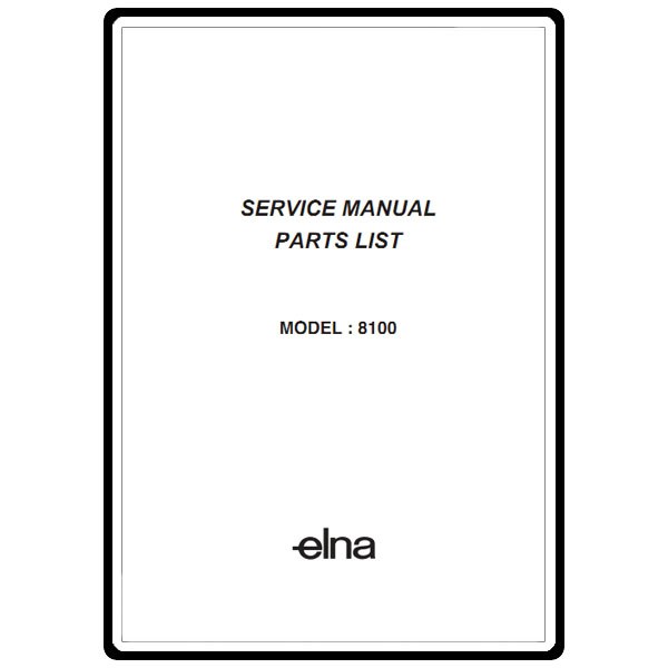 Service Manual, Elna 8100 image # 3893