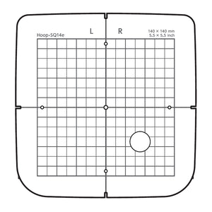 Black and white hoop hoop template diagram.