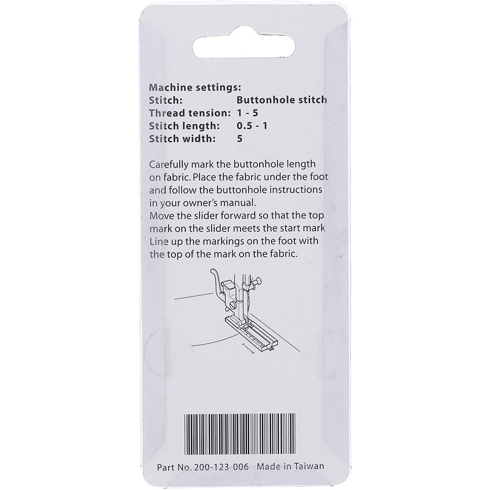 Buttonhole Foot (J) 5mm-7mm, Janome #820822013 image # 78334