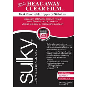 Sulky Heat-Away Clear Film Stabilizer, 19-3/4" x 1yd image # 29778
