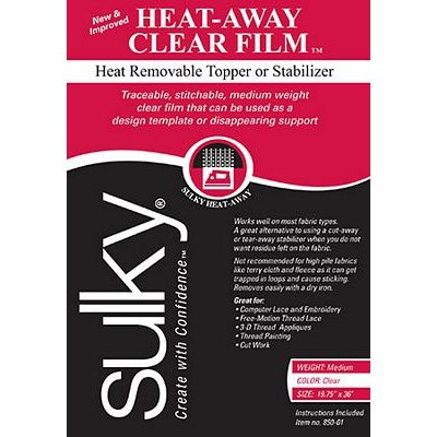 Sulky Heat-Away Clear Film Stabilizer, 19-3/4" x 1yd image # 29778