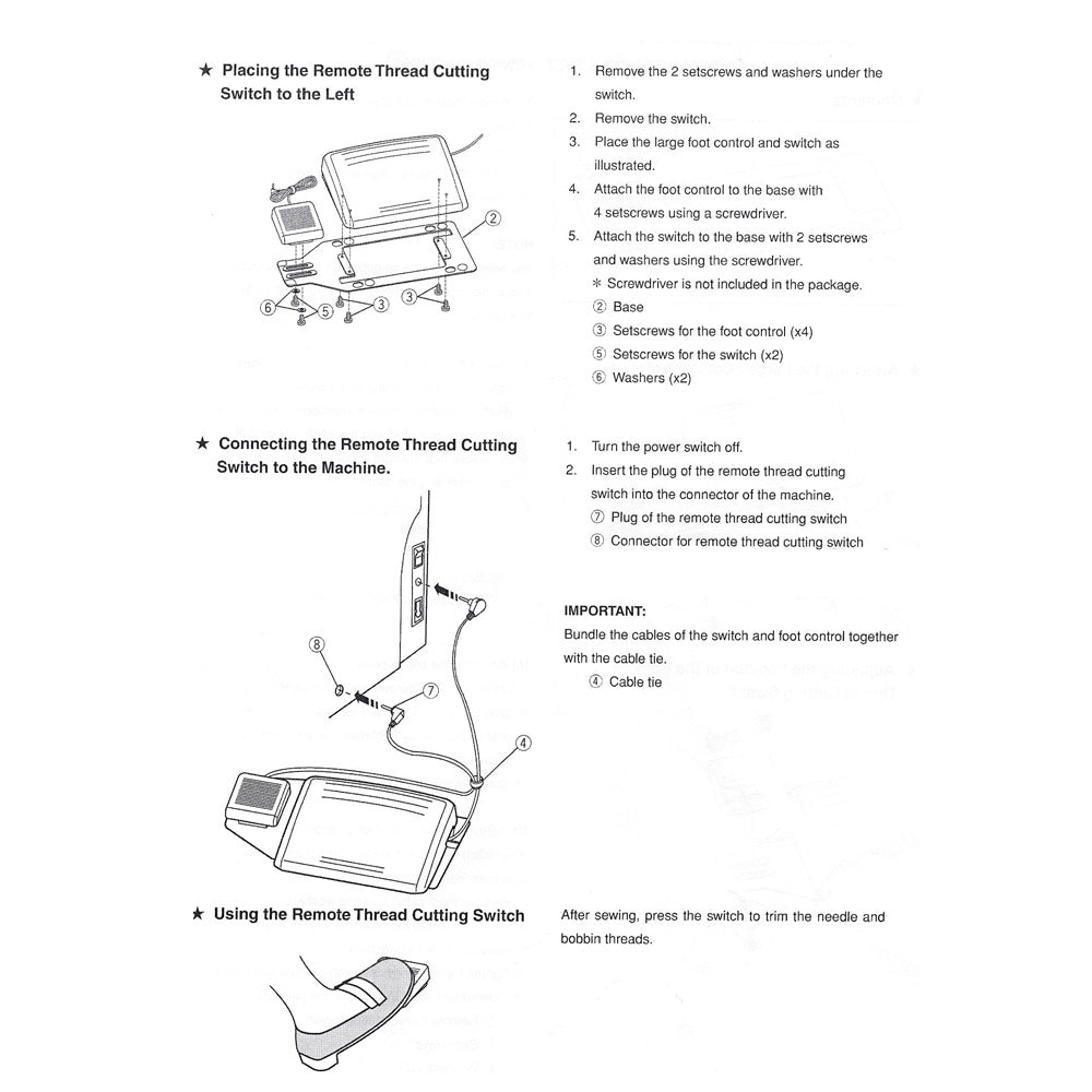 Remote Thread Cutter, Janome #858418008 image # 24061