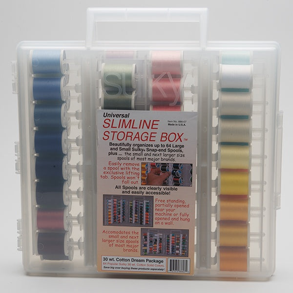Sulky, Slimline Case with 30wt. Cotton Thread Dream Collection - 64 Spools image # 60642