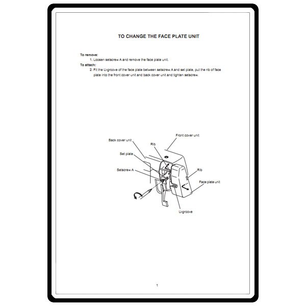 Service Manual, Janome 9102D Harmony image # 5523