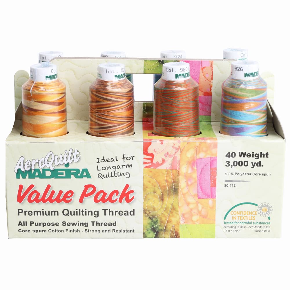 Madeira Aeroquilt Thread Pack (8 Cones) - Variegated image # 101308