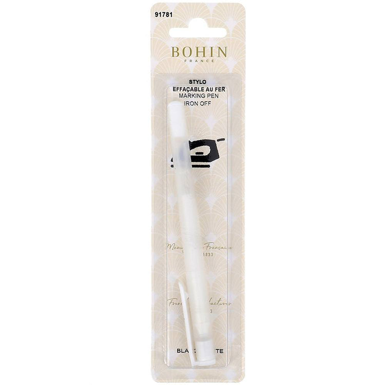 Bohin Heat Erase Fabric Pen - White image # 80251