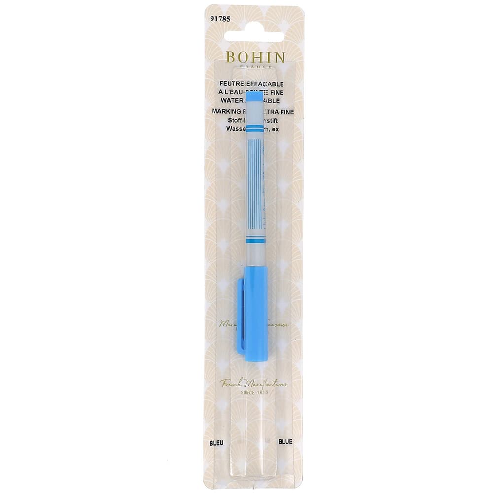Bohin Water Erase Fine Marking Pen, Blue image # 85931