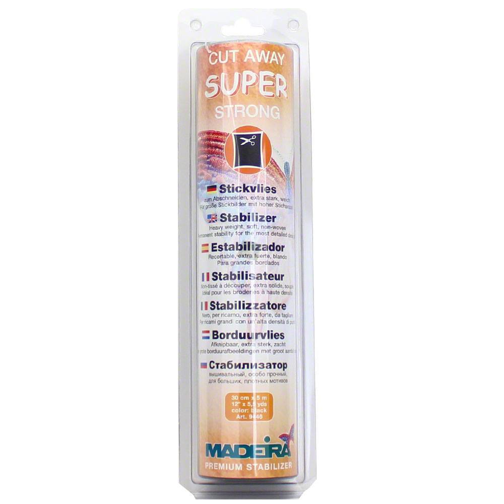 Madeira Super Strong Cut Away Black Stabilizer - 12" x 5.5yds image # 23051
