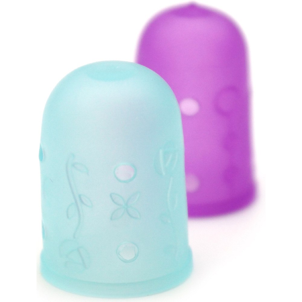 Clover Fingerhut Set 2 Stück | Flexible Gummi Fingerhüte | Für Nähen & Quilten