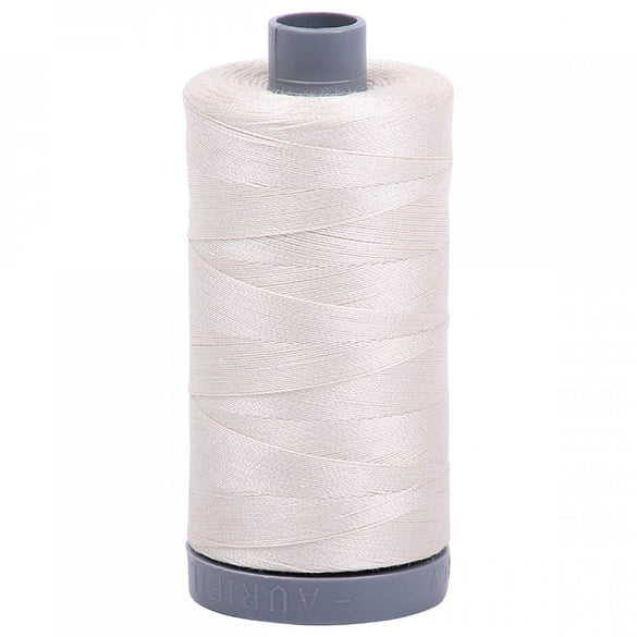 Aurifil 28wt Mako Cotton Thread (820yds), Silver White - 2309