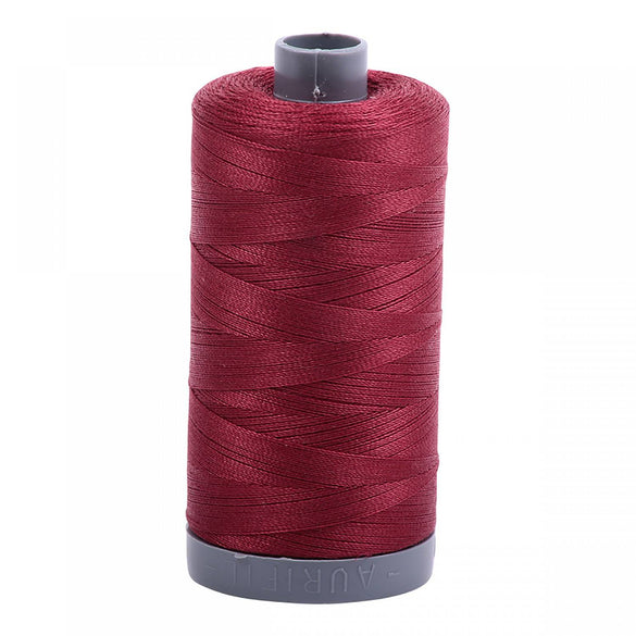 Aurifil 28wt Mako Cotton Thread (820yds), Dark Carmine Red - 2460