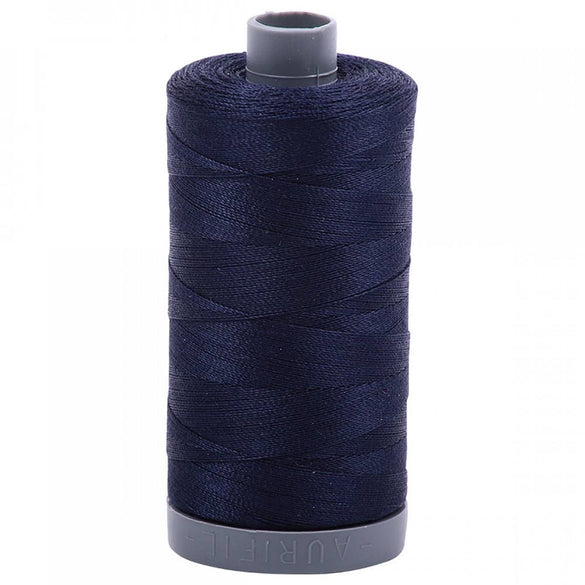 Aurifil 28wt Mako Cotton Thread (820yds), Very Dark Navy - 2785