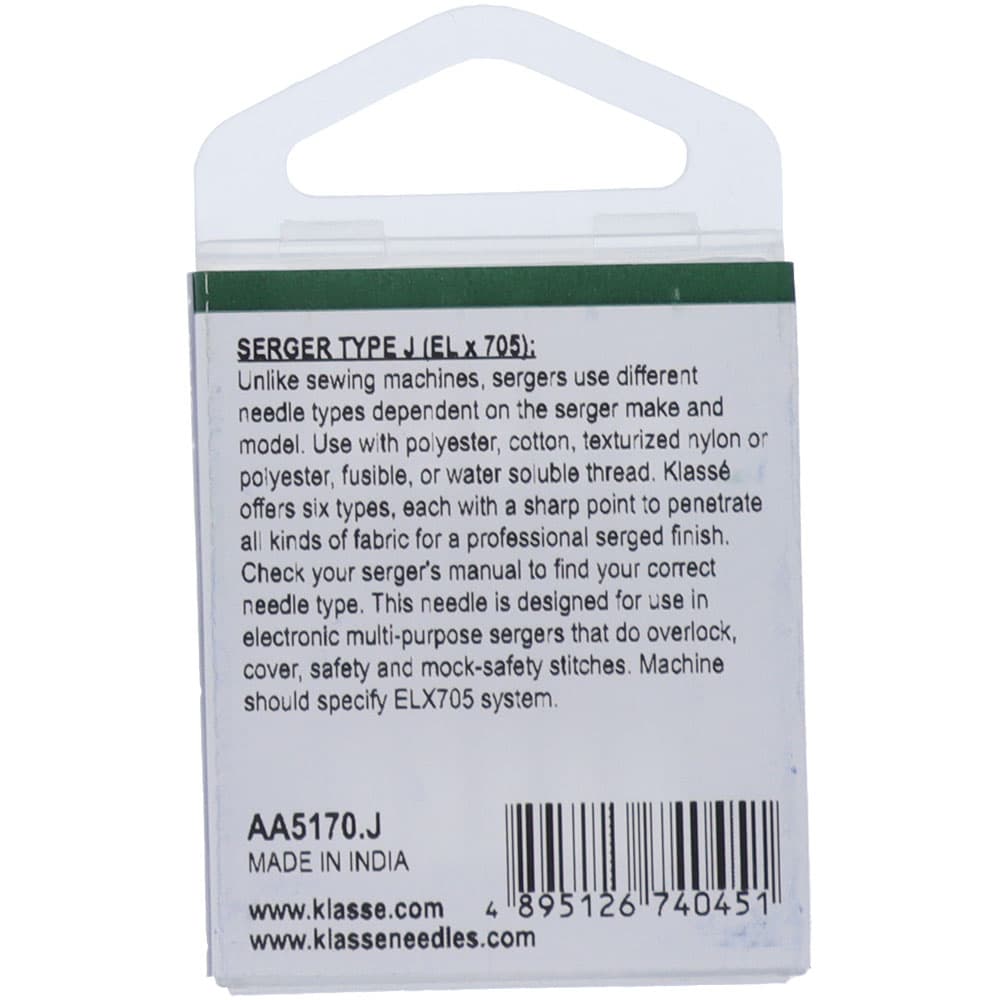 ELX705 Needles (4pk), Size 80/12, Klasse #A5-170J image # 112810