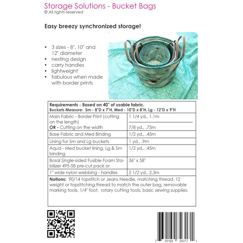 Bucket Bag Paper Pattern Storage Solutions Bucket Bags Pattern