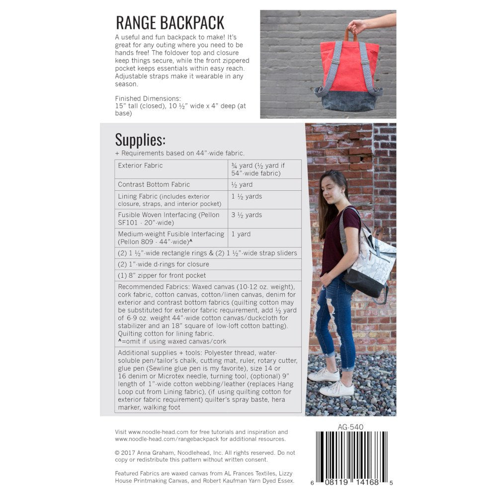Range Backpack Pattern
