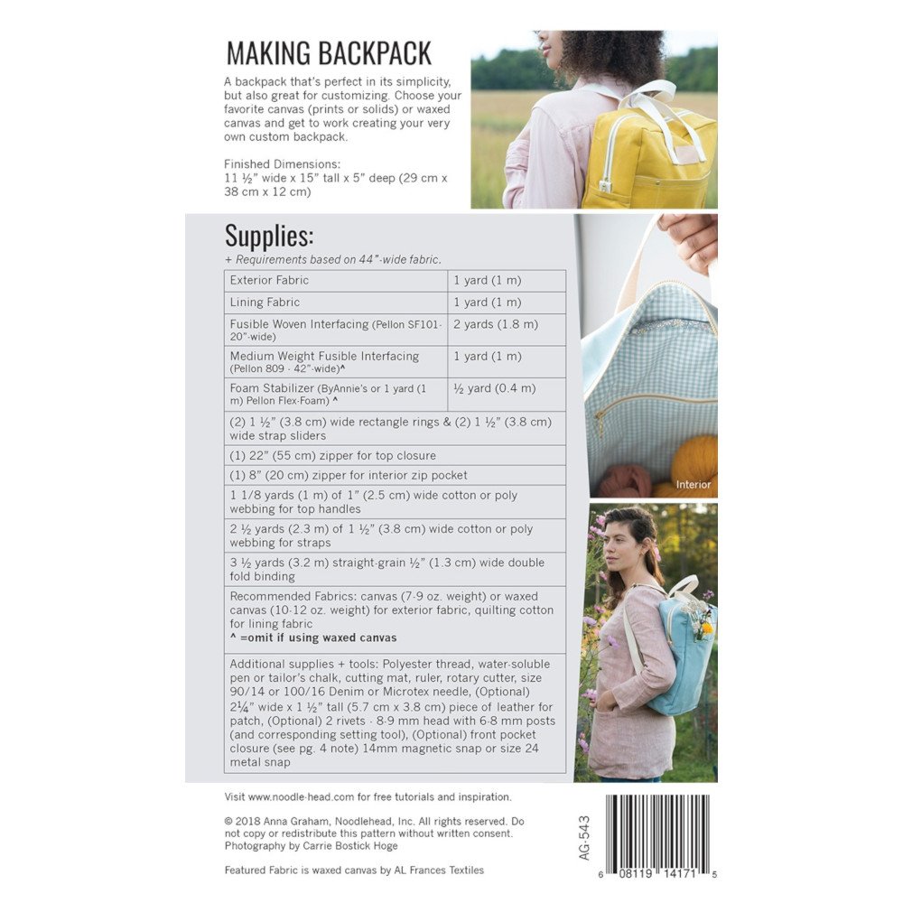 Making Backpack Pattern image # 58561