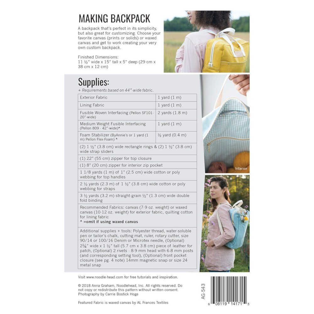 Making Backpack Pattern