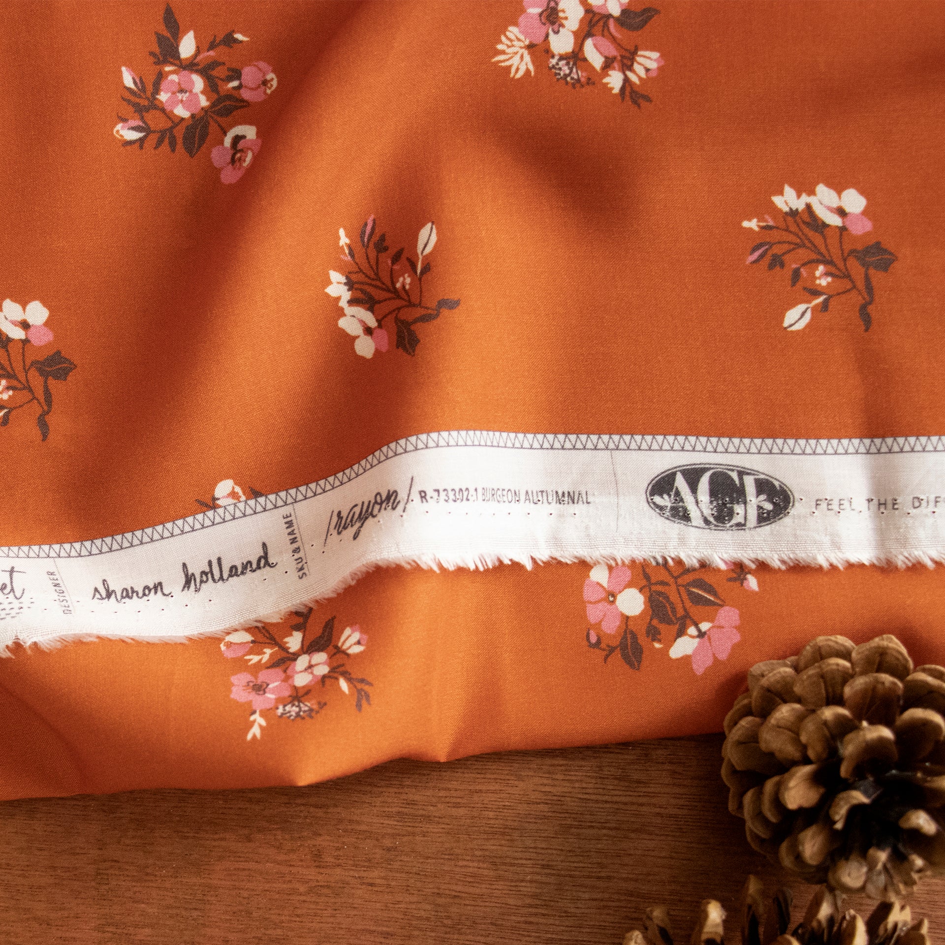 Burgeon Autumnal Fabric in Rayon