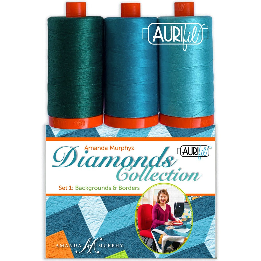 Aurifil, Diamond Backgrounds Collection - 3 Spools image # 79844