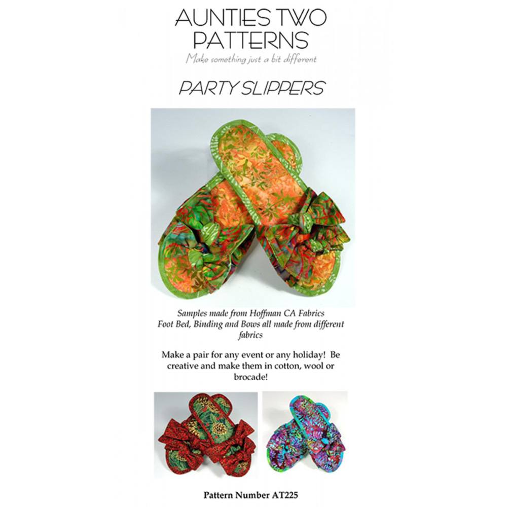 Party Slippers Pattern, Aunties Two Patterns image # 99807