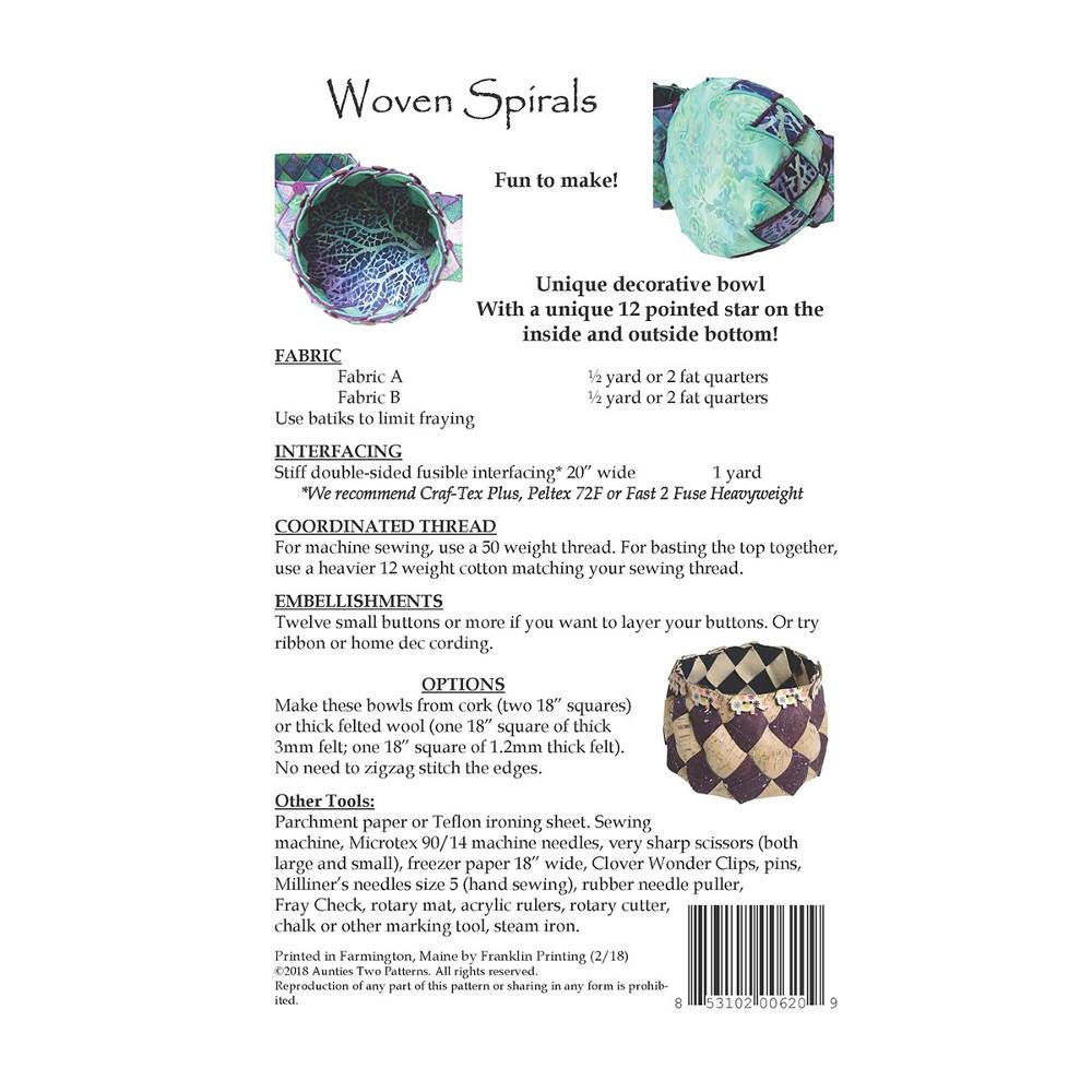 Woven Spirals Pattern, Aunties Two Patterns image # 43782