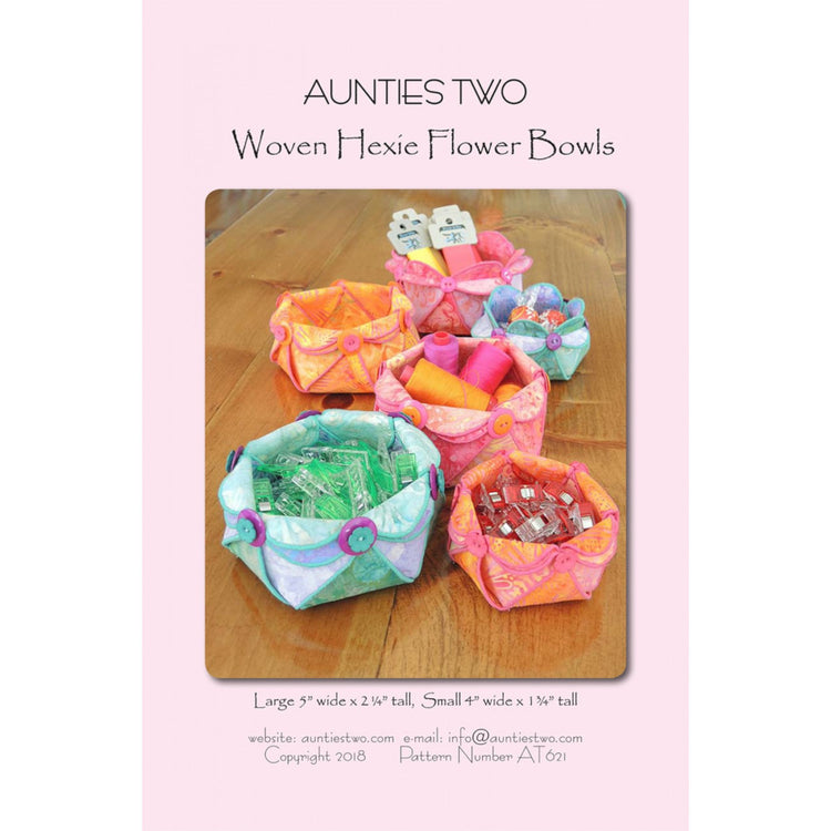 Woven Hexie Flower Bowls Pattern, Aunties Two Patterns image # 53922