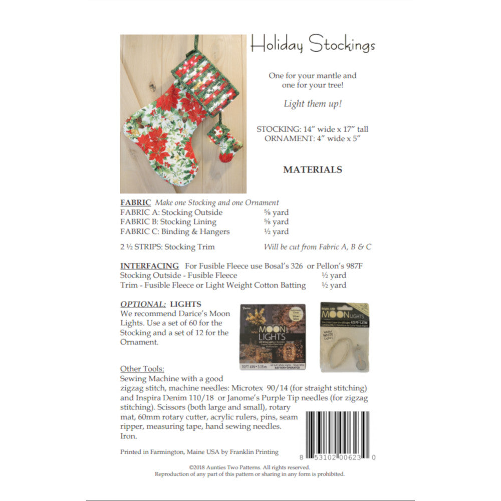 Aunties Two Patterns, Holiday Stockings Pattern image # 53892