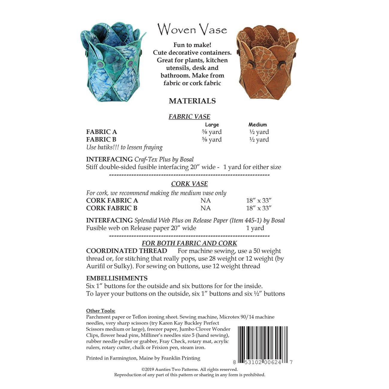 Woven Vase Pattern - Aunties Two image # 52597