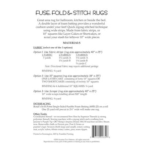 Fuse, Fold, and Stitch Rugs Pattern image # 50655