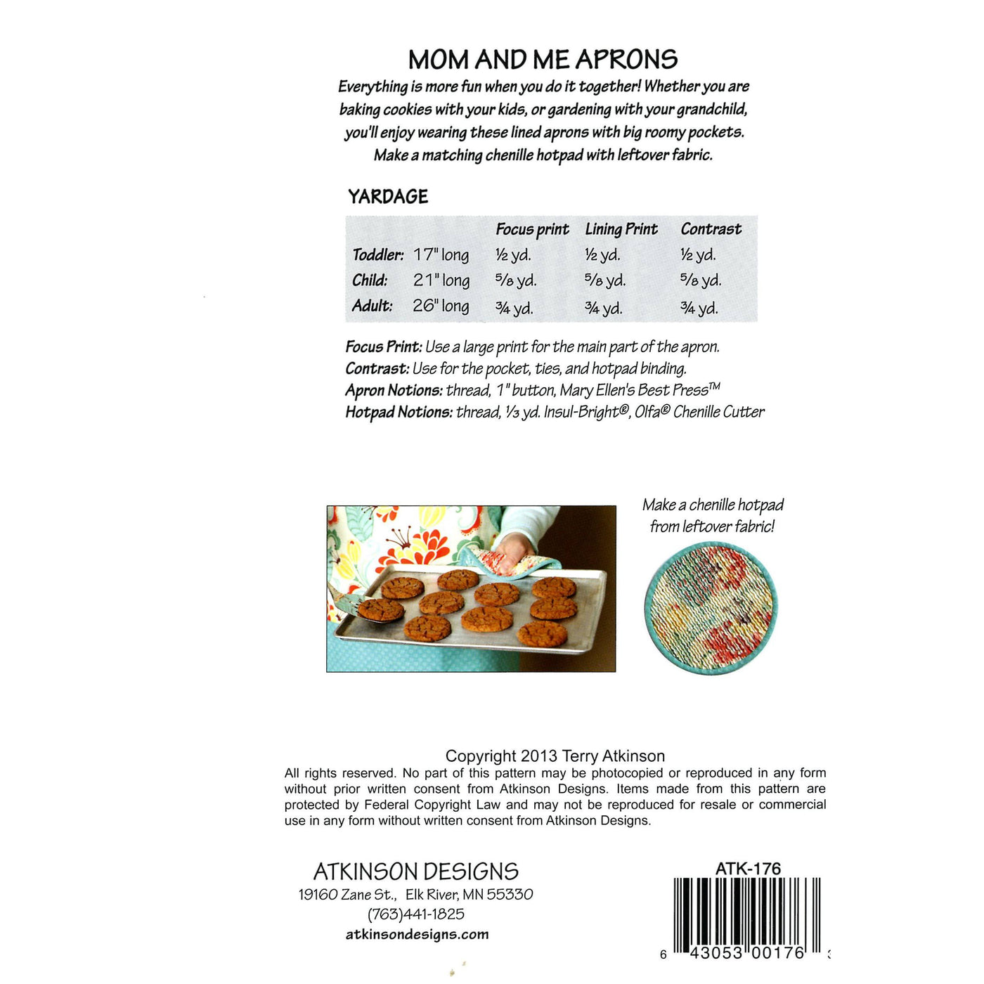 Mom and Me Aprons Pattern, Atkinson Designs image # 35273