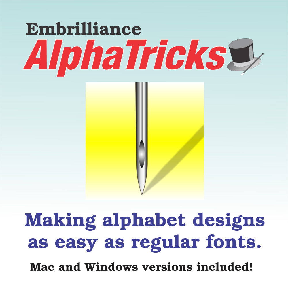 Embrilliance AlphaTricks Embroidery Font Software image # 102457